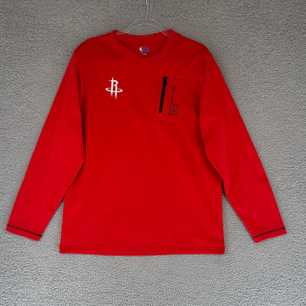 Houston Rockets NBA men’s Large Long Sleeve crew neck sweatshirt pullover